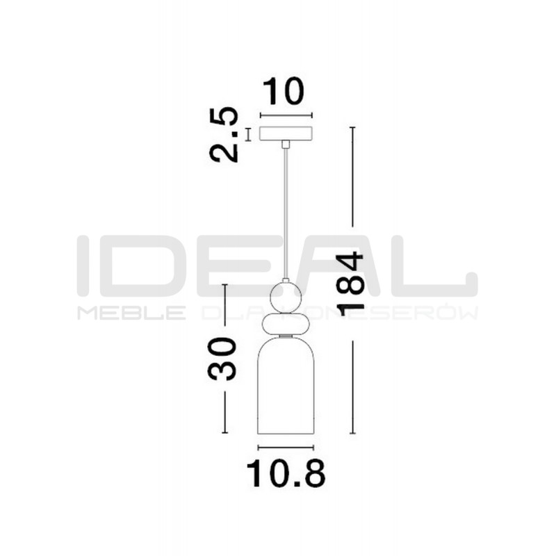 Szklana lampa wisząca Rainbow żółta kolorowe szkło