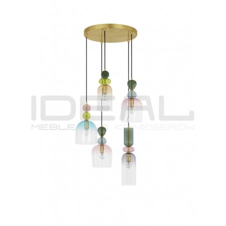 Szklana lampa wisząca Rainbow 5 kolorowe szkło
