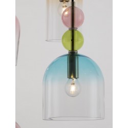 Szklana lampa wisząca Rainbow 5 kolorowe szkło