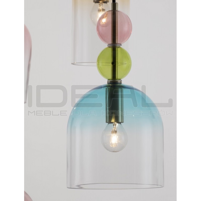 Szklana lampa wisząca Rainbow 5 kolorowe szkło
