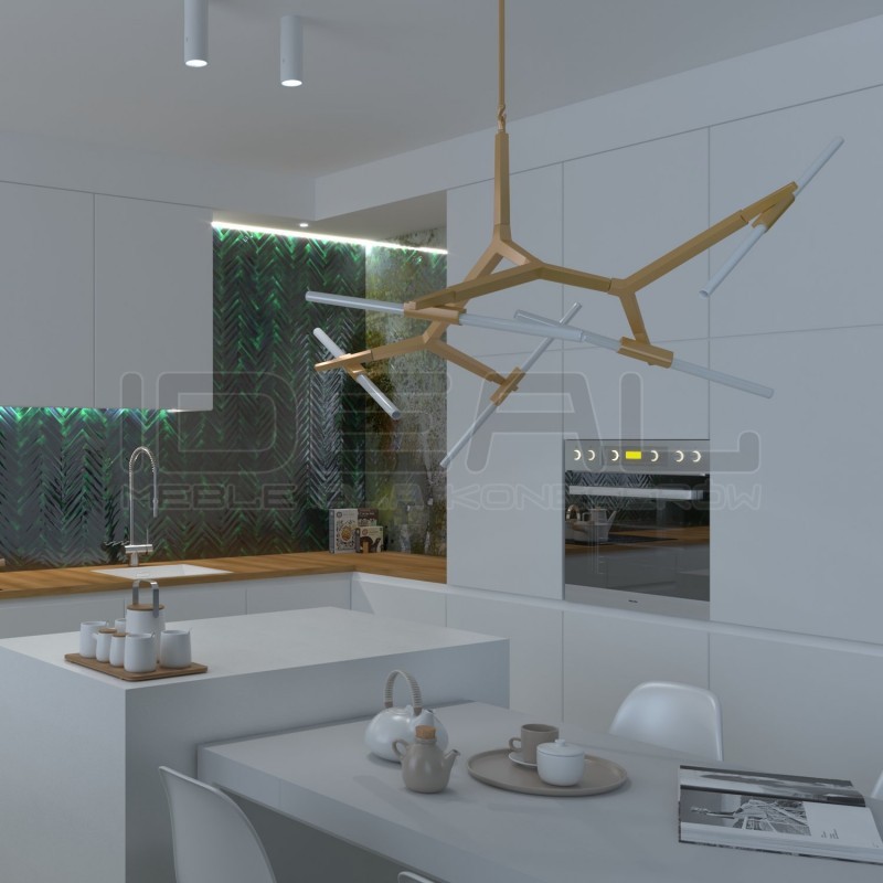 Lampa Wisząca glamour Sticks Candelabr 10 złota