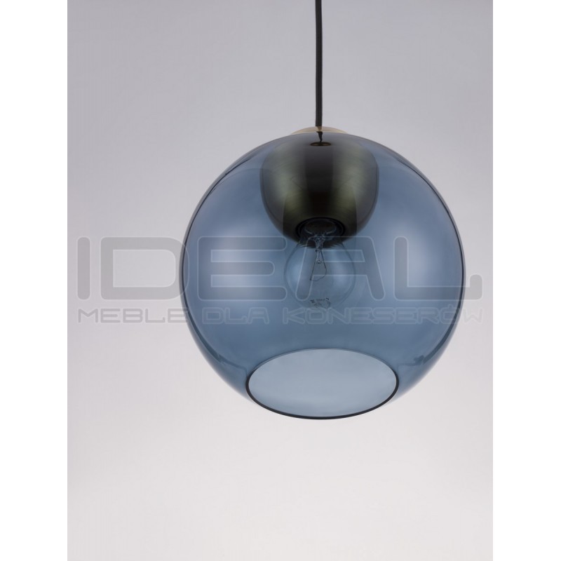 Szklana lampa wisząca Kula niebieska 24