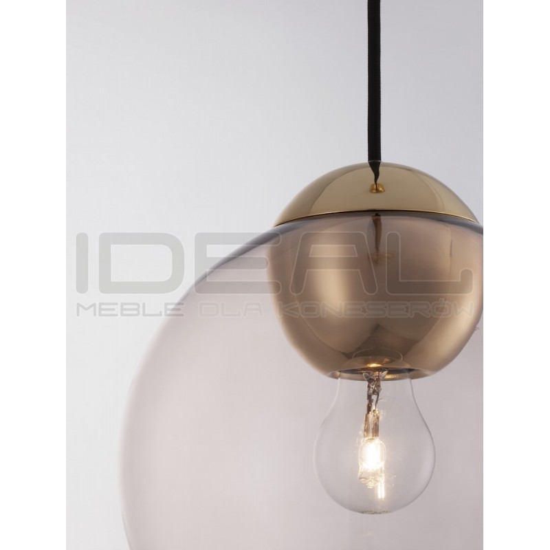 Szklana lampa wisząca Kula różowa 24