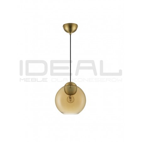 Szklana lampa wisząca Kula bursztynowa 24