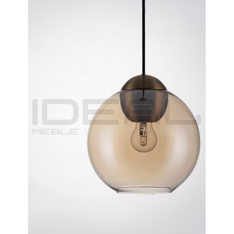 Szklana lampa wisząca Kula bursztynowa 24