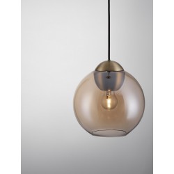 Szklana lampa wisząca Kula bursztynowa 24