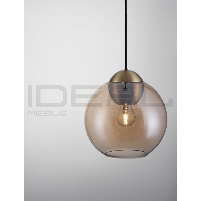Szklana lampa wisząca Kula bursztynowa 24