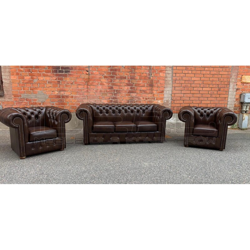 Sofa Chesterfield Classic XL Skóra 3 os.