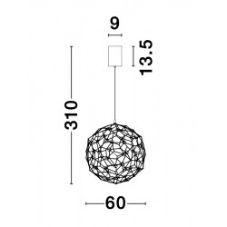 LAMPA WISZĄCA GEOMETRYCZNA STELLAR Galaxy 60 złota