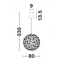 LAMPA WISZĄCA GEOMETRYCZNA STELLAR Galaxy 80 złota