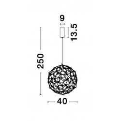 LAMPA WISZĄCA GEOMETRYCZNA STELLAR Galaxy 40 złota