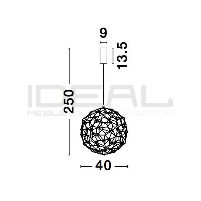 LAMPA WISZĄCA GEOMETRYCZNA STELLAR Galaxy 40 złota