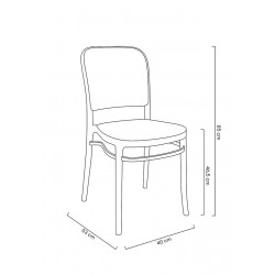 Krzesło Boho Wicky plecionka szare