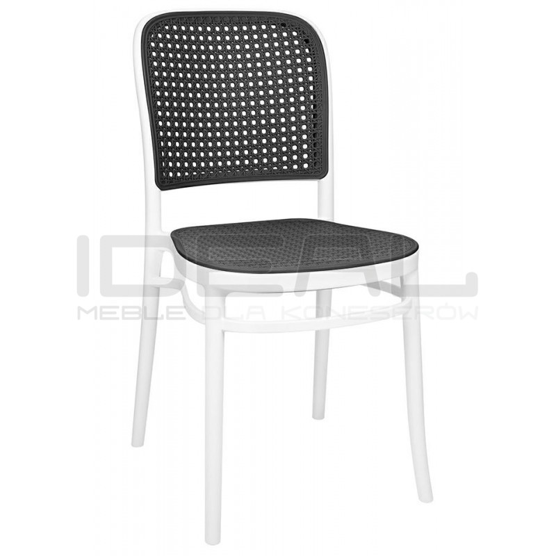 Krzesło Boho Wicky plecionka szare