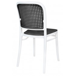 Krzesło Boho Wicky plecionka szare