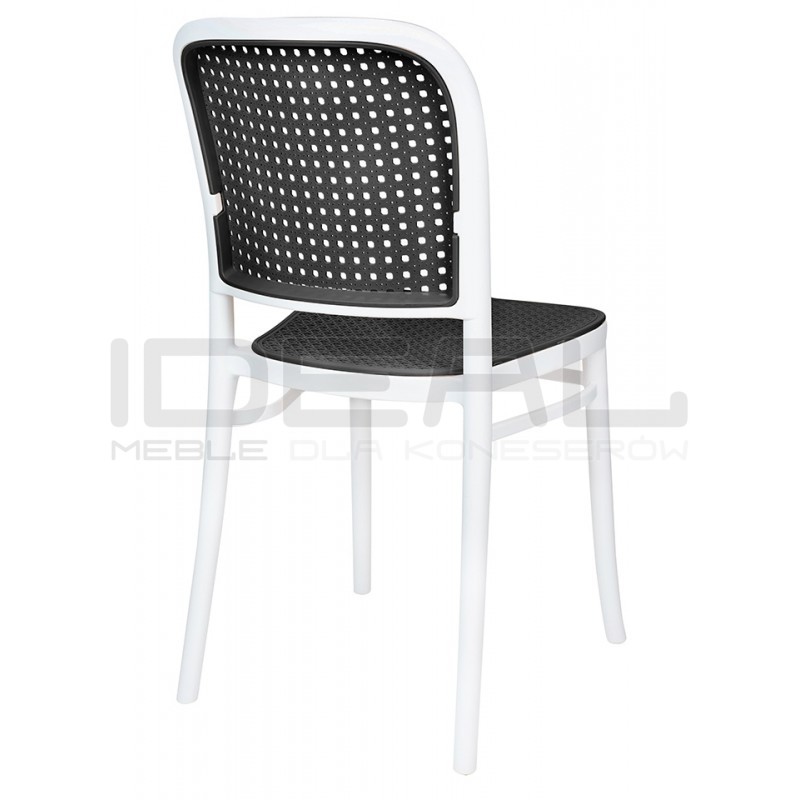 Krzesło Boho Wicky plecionka szare