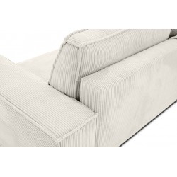 Sztruksowa sofa Pillow z funkcją spania i z pojemnikiem na pościel jasny beż