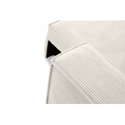 Sztruksowa sofa Pillow z funkcją spania i z pojemnikiem na pościel jasny beż