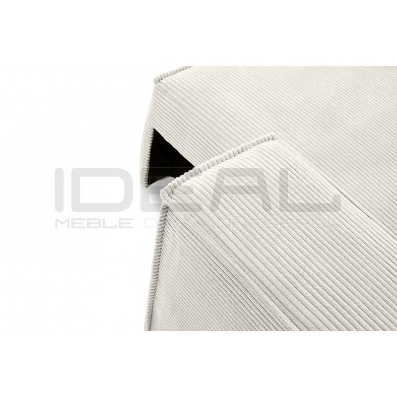 Sztruksowa sofa Pillow z funkcją spania i z pojemnikiem na pościel jasny beż