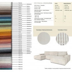 Sofa z funkcją spania i z pojemnikiem na pościel Pillow 4 os.