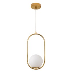 Lampa wisząca COSTA Solo Aurelia biała kula