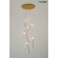 Lampa wisząca TULIPPE 7 DISC glamour złota