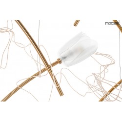 Lampa wisząca TULIPPE 7 DISC glamour złota