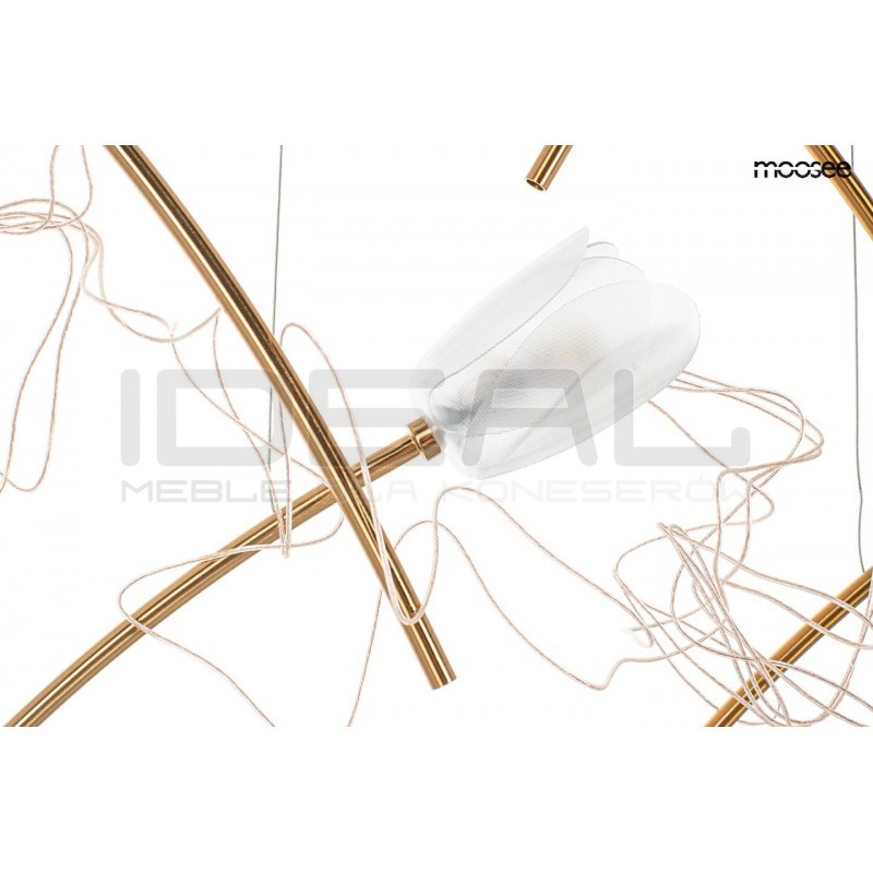 Lampa wisząca TULIPPE 7 DISC glamour złota