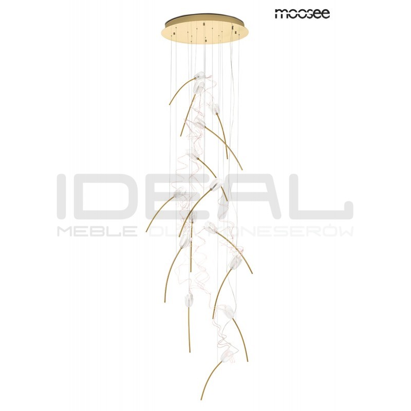 Lampa wisząca TULIPPE 14 DISC glamour złota