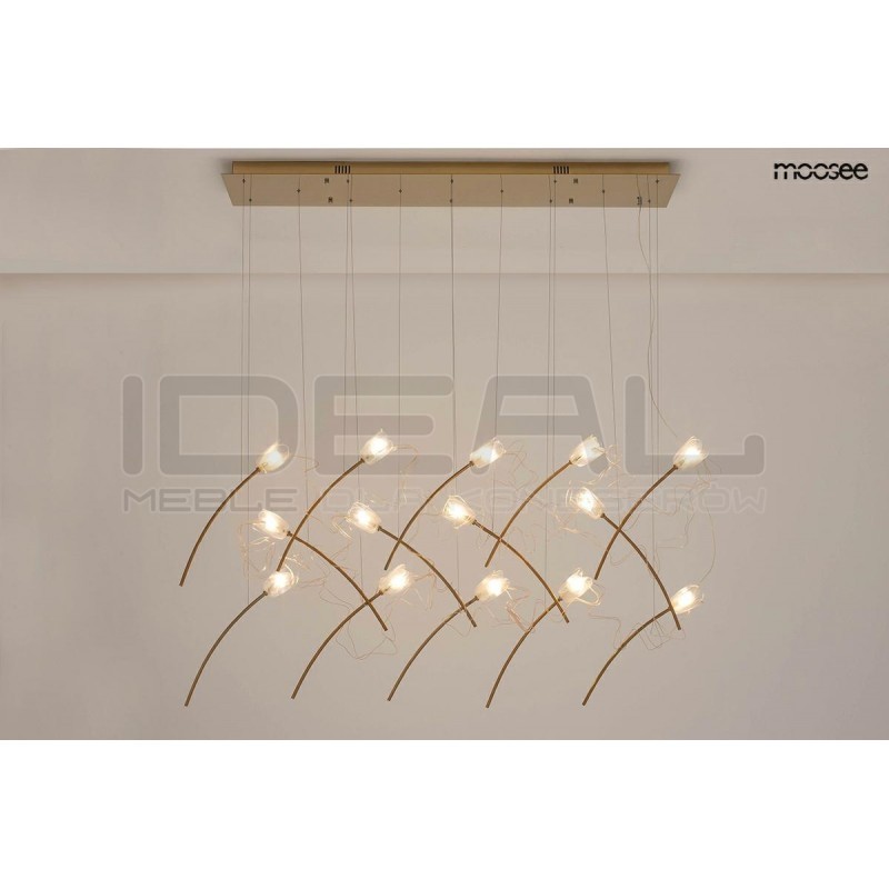 Lampa wisząca TULIPPE 14 DISC glamour złota