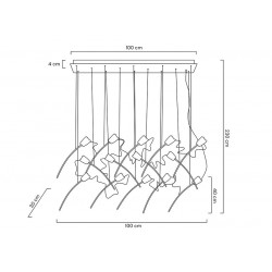 Lampa wisząca TULIPPE 14 DISC glamour złota
