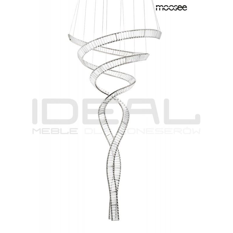 Lampa wisząca glamour WAVE CORDON podwójna 2B chrom