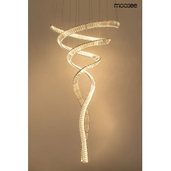 Lampa wisząca glamour WAVE CORDON podwójna 2B chrom