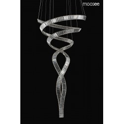 Lampa wisząca glamour WAVE CORDON podwójna 2B chrom