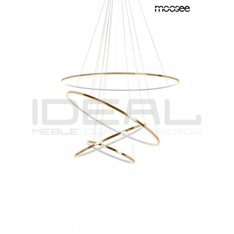 Lampa wisząca glamour RING SLIM M złota