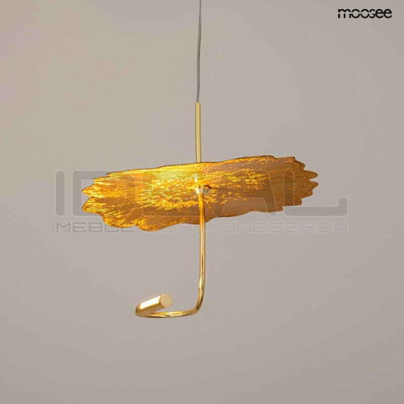 Lampa wisząca glamour LEAFS złota