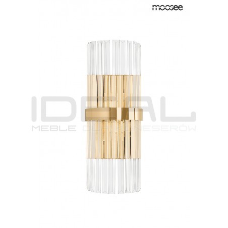 Kinkiet glamour MILAGRO złoty kryształowy