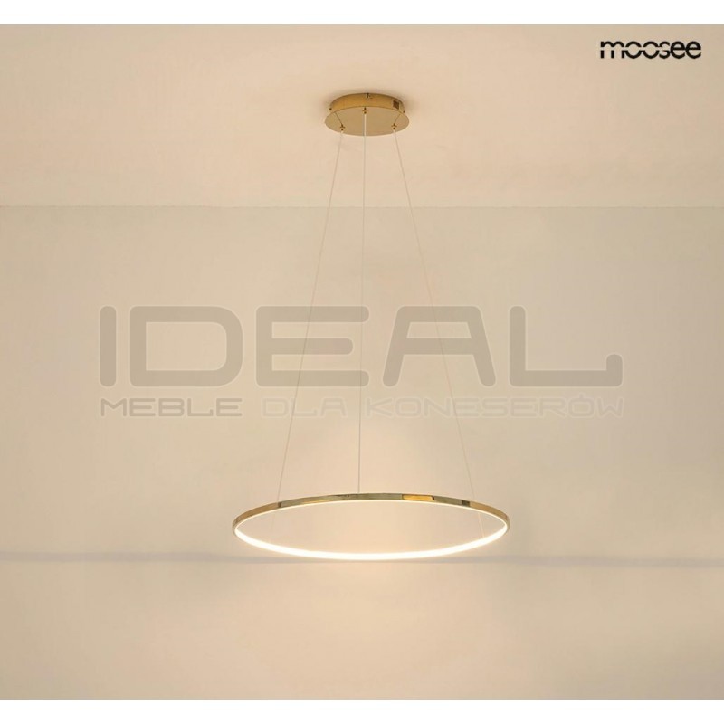 Lampa wisząca glamour RING SLIM 60 złota