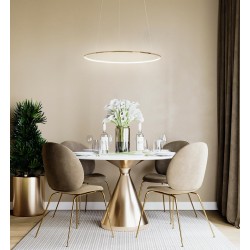 Lampa wisząca glamour RING SLIM 60 złota