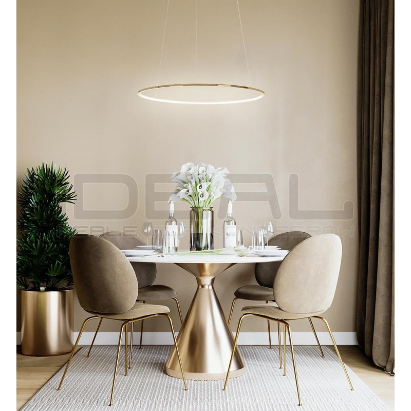 Lampa wisząca glamour RING SLIM 60 złota