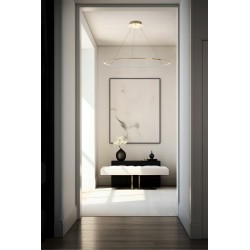 Lampa wisząca glamour RING SLIM 100 złota