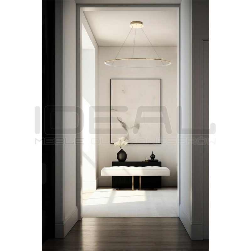 Lampa wisząca glamour RING SLIM 120 złota