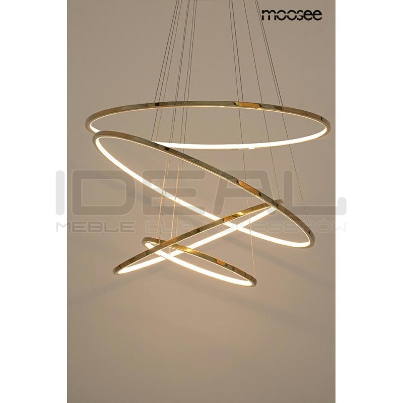 Lampa wisząca glamour RING SLIM M złota