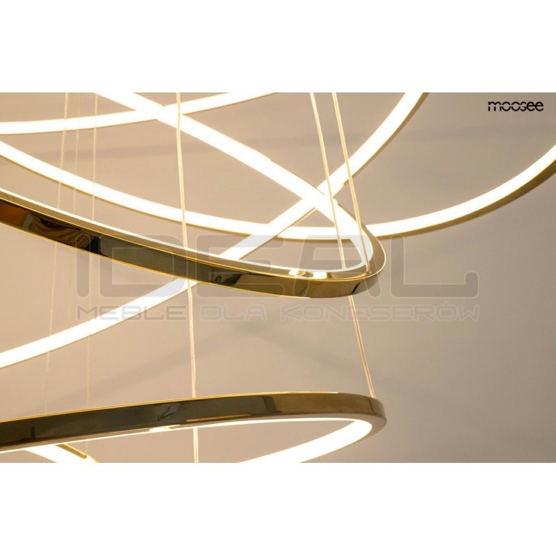 Lampa wisząca glamour RING SLIM M złota