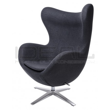 Fotel inspirowany projektem Egg szeroki (tkanina wełniana)