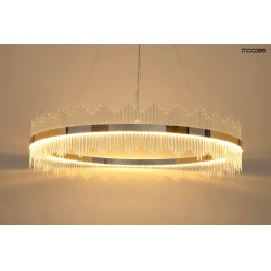 Lampa wisząca glamour Florens 120 złota kryształowe pałeczki