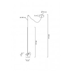 Lampa wisząca geometryczna BOBBIE czarna