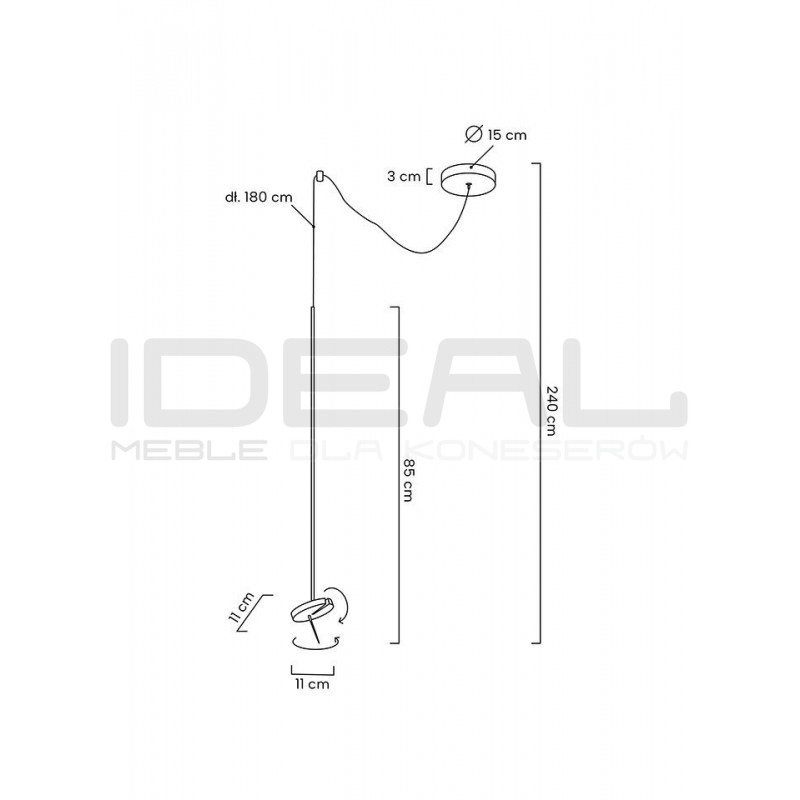 Lampa wisząca geometryczna BOBBIE czarna