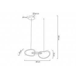 Lampa wisząca glamou JAZZ 3 złota