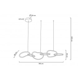 Lampa wisząca glamour JAZZ 6 złota